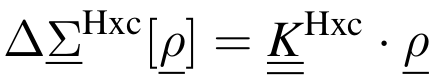 Expression for the many body self-energy doing a linear expansion in terms of the density matrix