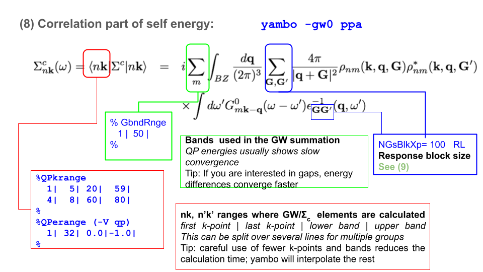 Self-Energy: Correlation term