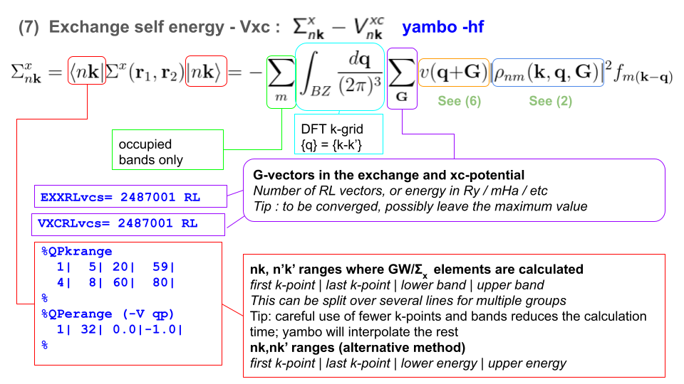 Self-Energy: Exchange term