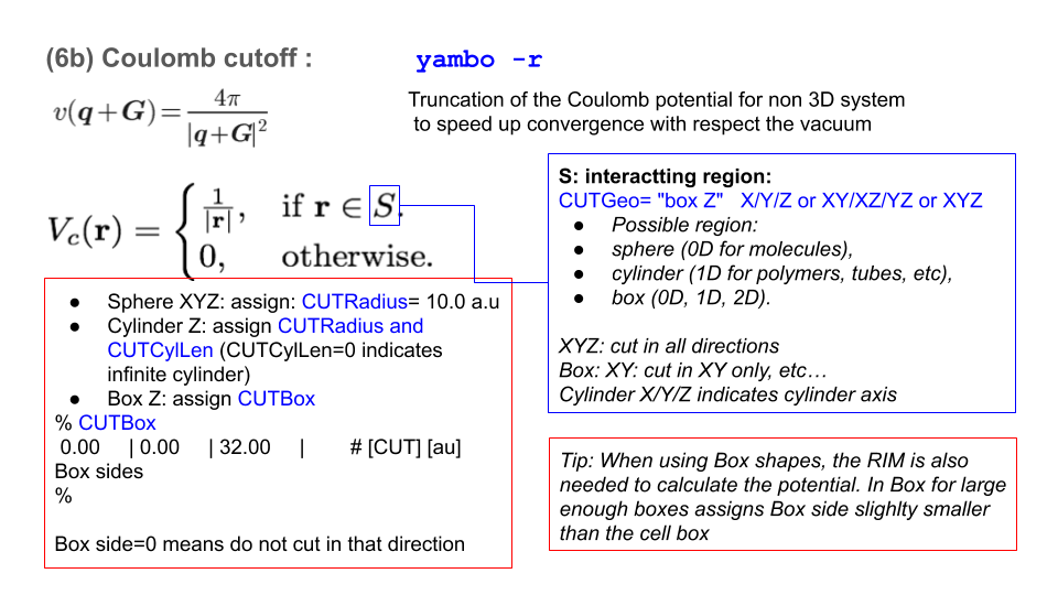 Coulomb truncation