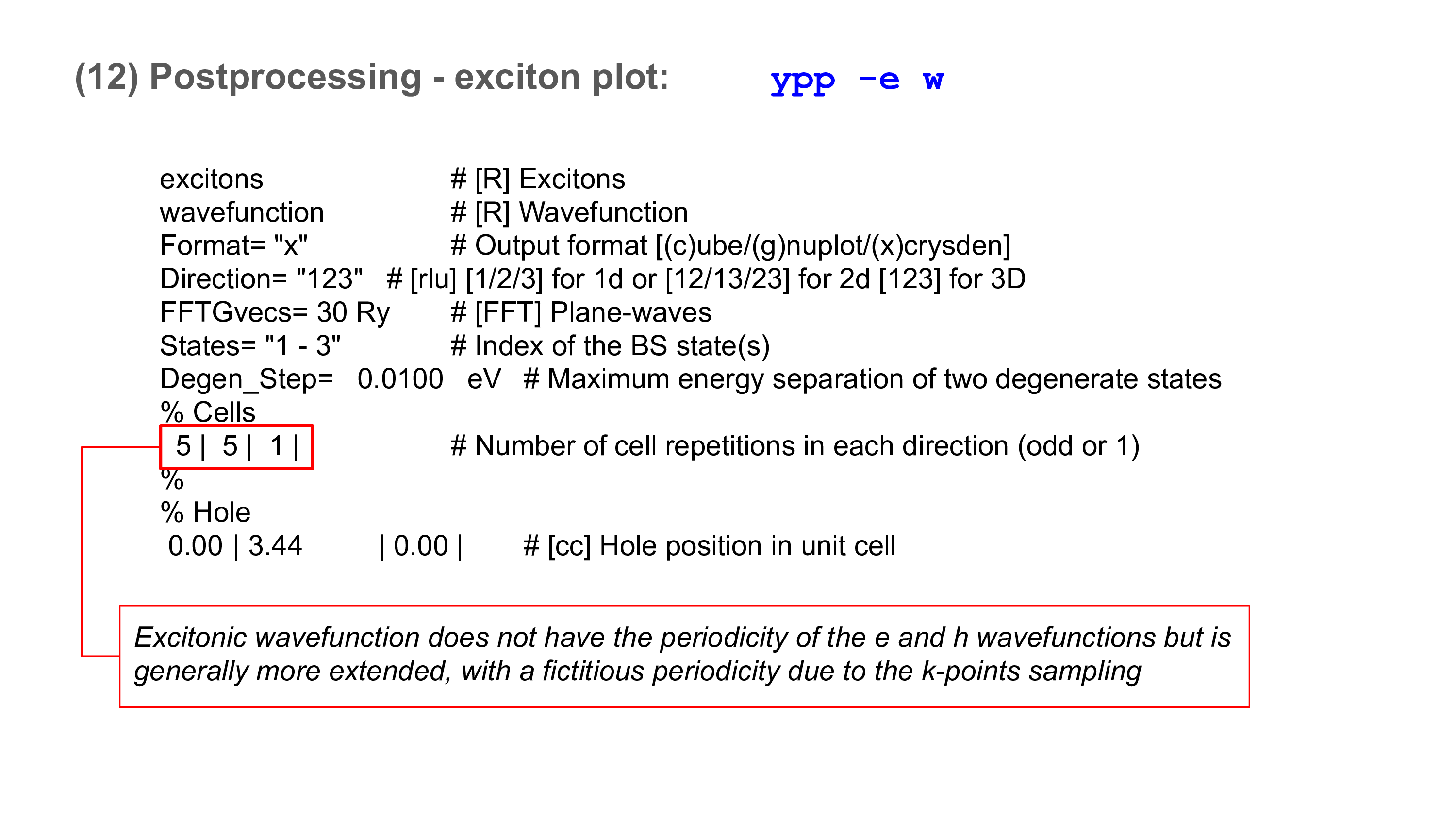 ypp excitons