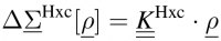 Expression for the many body self-energy doing a linear expansion in terms of the density matrix
