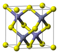 Zincblende crystalline structure. Two atoms per cell, Ga and Sb (8 electrons). Lattice constant 11.38 [a.u.]