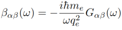 Beta G tensor relation
