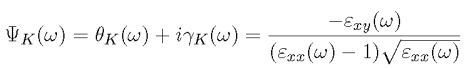 Kerr parameters from dielectric function